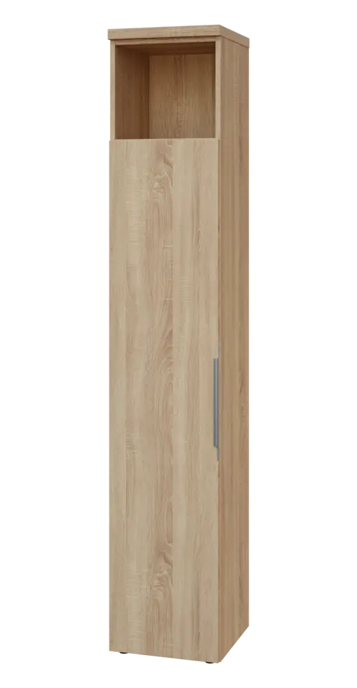 SIN 6 - 4DN kancelářská skříň, 1-dveřová/nika, levá, 2170x400x400, dub bardolino